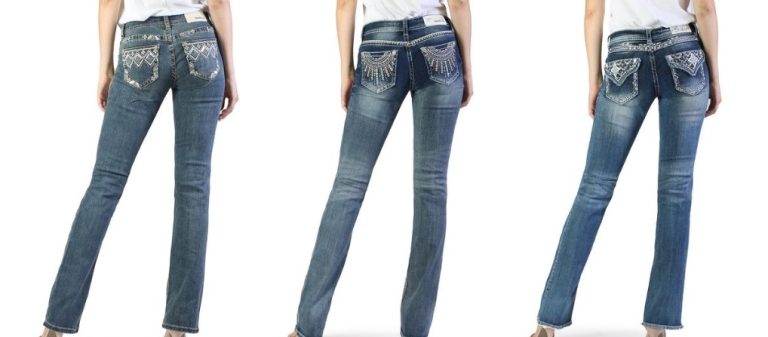 Calças Jeans com bordados nos bolsos estonteantes