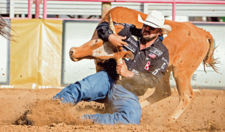 Luke Branquinho, um ídolo do rodeio na modalidade Steer Wrestling