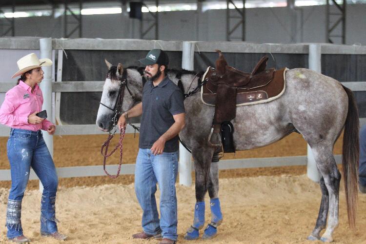 Competidores amadores de Três Tambores que decidem treinar seus próprios cavalos