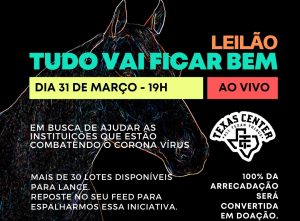 Leilão irá reverter renda para instituições de saúde que combatem o COVID-19