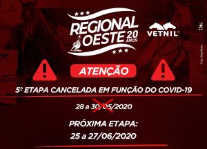 5ª etapa do Campeonato Regional Oeste é cancelada