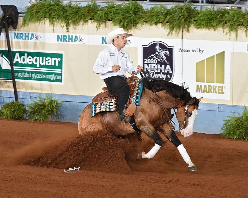 Jason Vanlandingham e A Vintage Smoke garantem ‘Tríplice’ Conjunto venceu o Nível 4 do NRHA Open Derby em Oklahoma; também são campeões do NRHA Futurity e NRBC