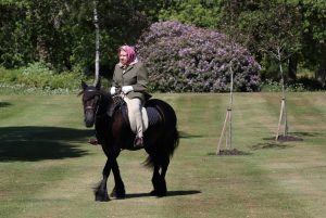 Rainha Elizabeth tem aproveitado a quarentena para andar a cavalo