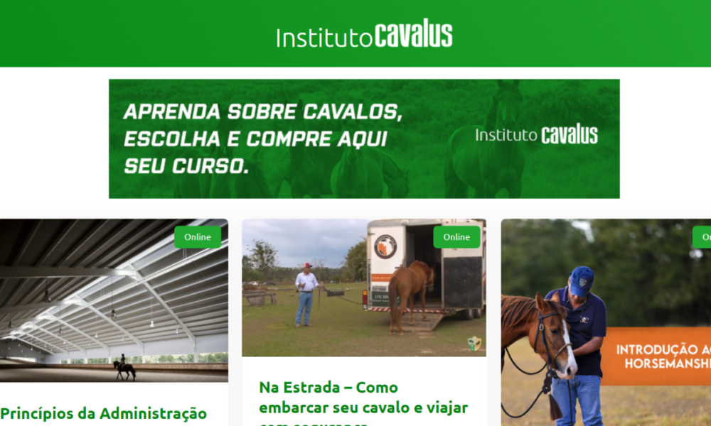 Instituto Cavalus oferece cursos para quem já é do meio ou deseja ingressar neste universo
