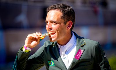 Ouro individual para Stephan Barcha montando Primavera no Pan-americano Santiago 2023