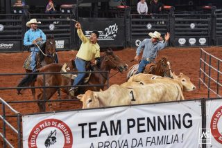 Trios conquistam vagas na primeira semifinal do Team Penning pelo International Rodeo