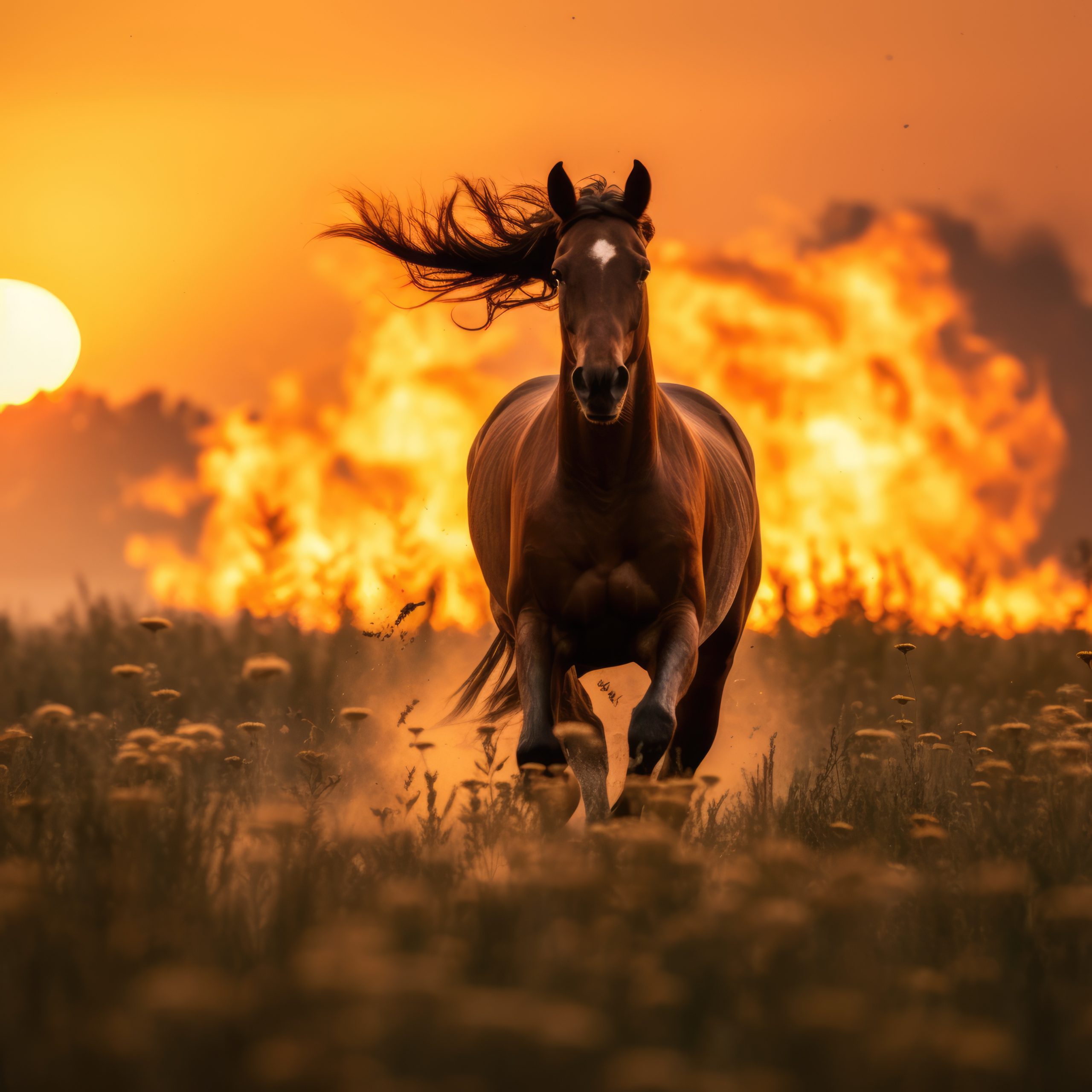 Queimadas e clima seco podem ser prejudiciais para os cavalos