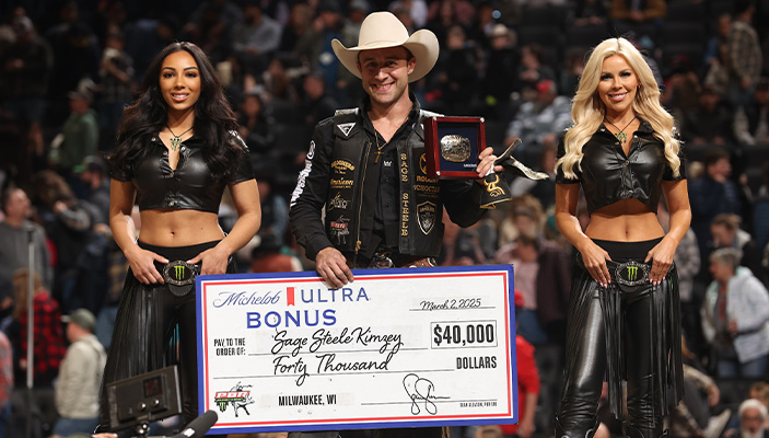 Sage Kimzey vence etapa da PBR em Milwaukee e agora é o vice-líder do ranking mundial