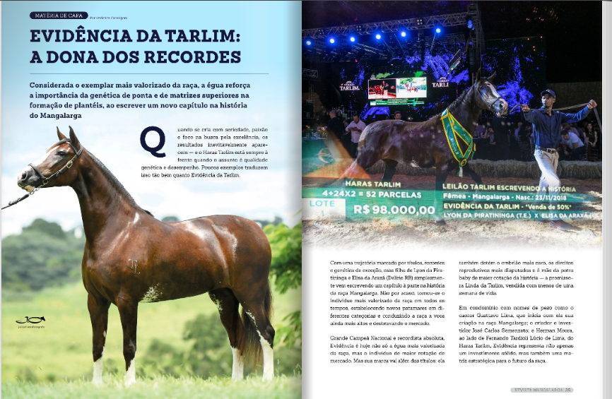 Leilão virtual das capas da Revista Mangalarga acontece na próxima segunda-feira (11/08)