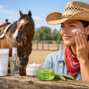 Rotina de cuidados com a pele para cowgirls que vivem no campo