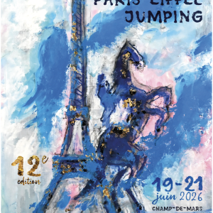 Arte e Hipismo se encontram: André Brasilier assina cartaz oficial do Paris Eiffel Jumping 2026